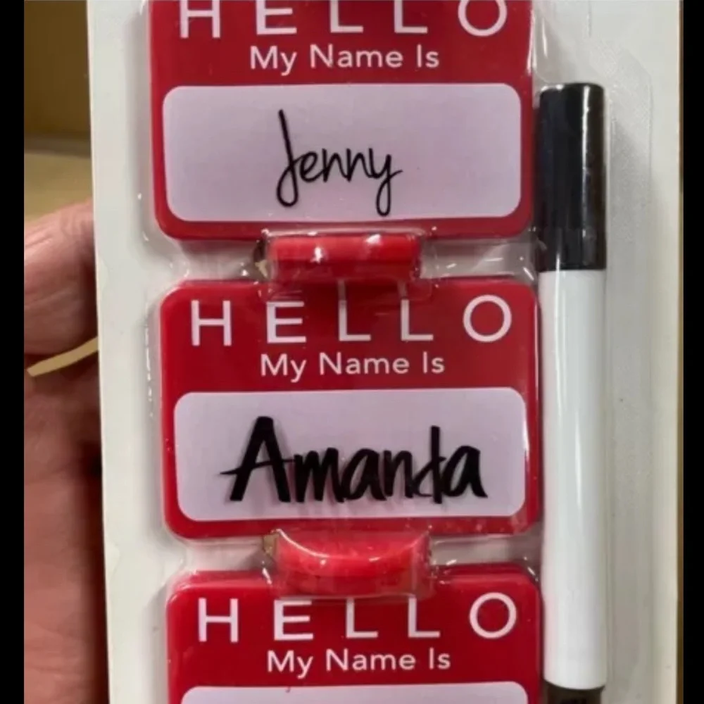 Reusable name place holder/tag 6Pc